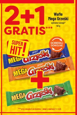 Wafle Mega Grześki promocja w POLOmarket
