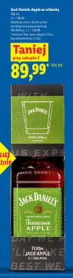 Likier Jack Daniels Apple ze szklanką promocja w Lidl