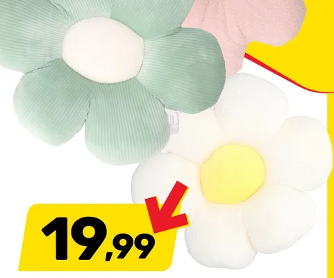 Poduszka dekoracyjna kwiatek promocja w Bricomarche