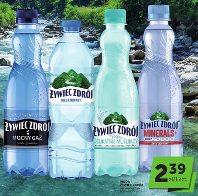 Woda Żywiec Zdrój Delikatnie Musująca promocja w Euro Sklep
