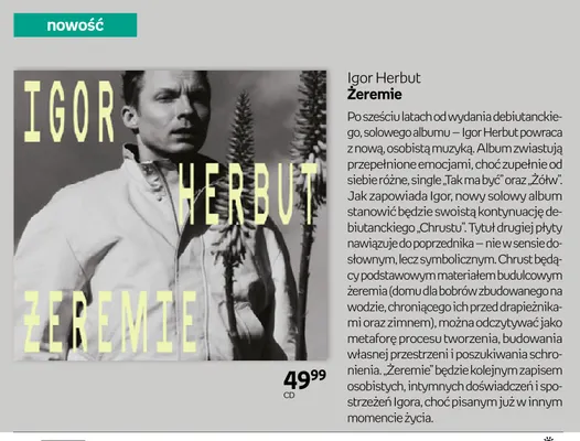 Płyta CD Igor Herbut Żeremie promocja w Empik