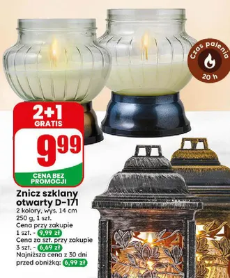 Znicz szklany otwarty D-171 promocja w Dino
