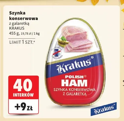 Szynka konserwowa z galaretką Krakus promocja w Intermarche
