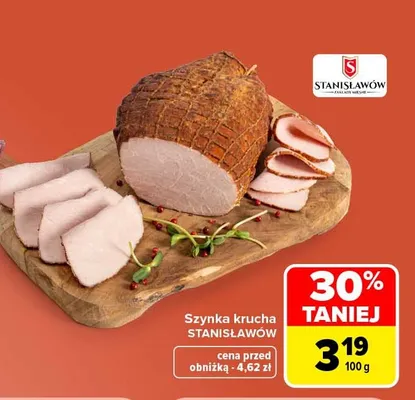 Szynka krucha Stanisławów promocja w Carrefour