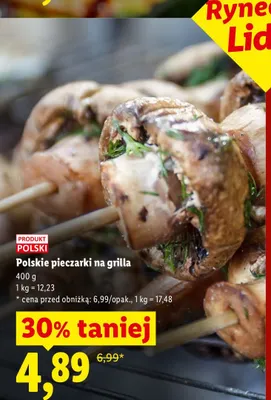 Pieczarki na grilla polskie promocja w Lidl