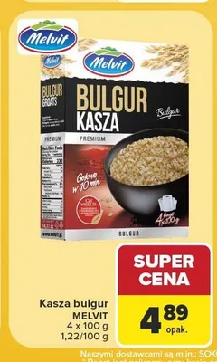 Kasza bulgur Melvit promocja w Carrefour