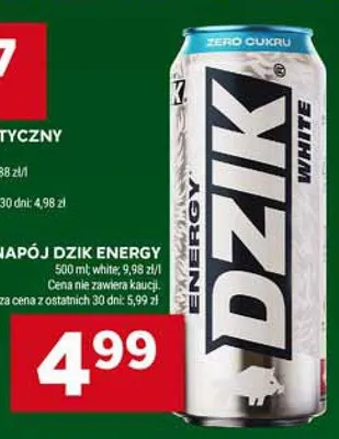 Napój energetyczny Dzik Energy promocja w Stokrotka