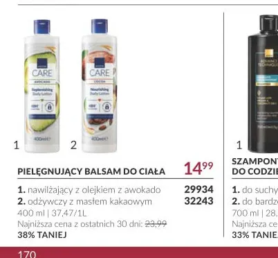 Pielęgnujący balsam do ciała odżywczy z masłem kakaowym Care promocja w AVON