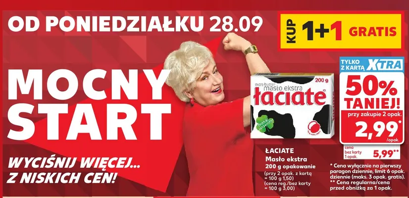 Masło ekstra Łaciate promocja w Kaufland