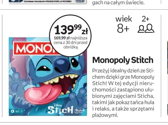 Gra Monopoly Stitch promocja w Empik