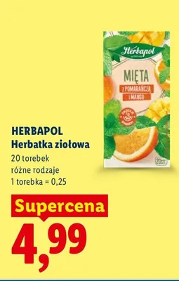 Herbatka ziołowa Herbapol promocja w Lidl