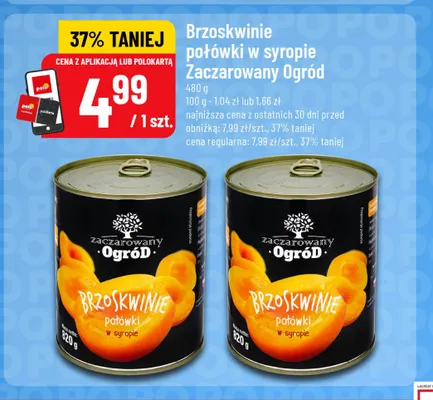 Brzoskwinie połówki w syropie Zaczarowany Ogród promocja w POLOmarket