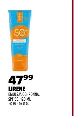 Emulsja ochronna Lirene SPF 50 promocja w Drogerie Natura