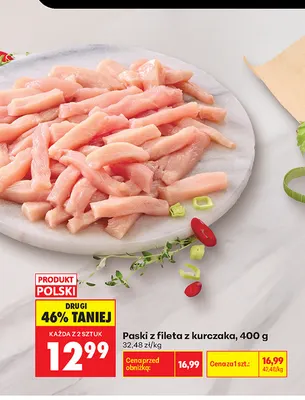 Paski z fileta z kurczaka promocja w Biedronka