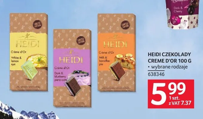 Czekolada Heidi Crème d'Or White & Lemon Tart promocja w Selgros