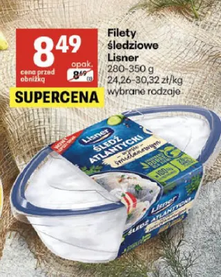 Filety śledziowe Lisner promocja w Delikatesy Centrum