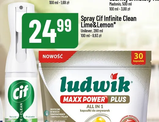 Spray Cif Infinite Clean Lime&Lemon promocja w POLOmarket