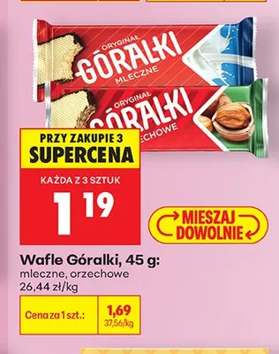Wafle Góralki mleczne promocja w Biedronka