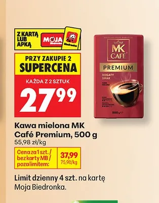 Kawa mielona MK Café Premium promocja w Biedronka