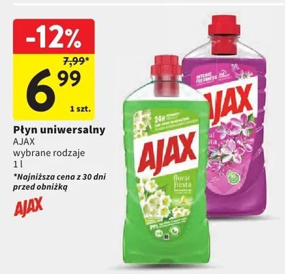 Płyn uniwersalny Ajax promocja w Intermarche