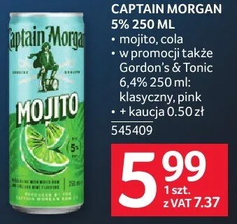 Captain Morgan 5% 250 ml promocja w Selgros