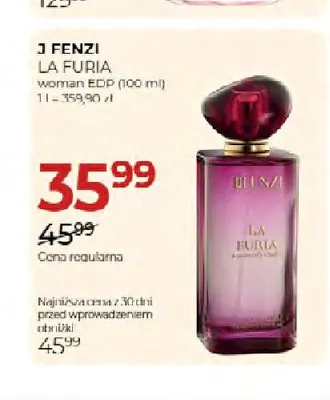 Woda perfumowana J Fenzi La Furia promocja w Drogerie Jawa