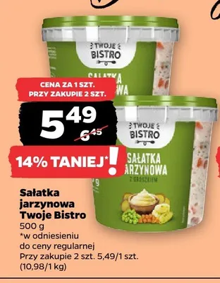Sałatka jarzynowa Twoje Bistro promocja w Netto