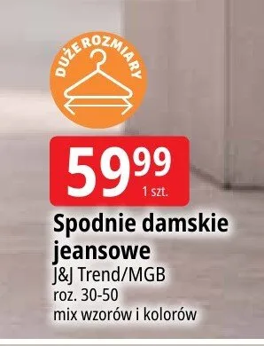 Spodnie damskie jeansowe J&J Trend promocja w Leclerc