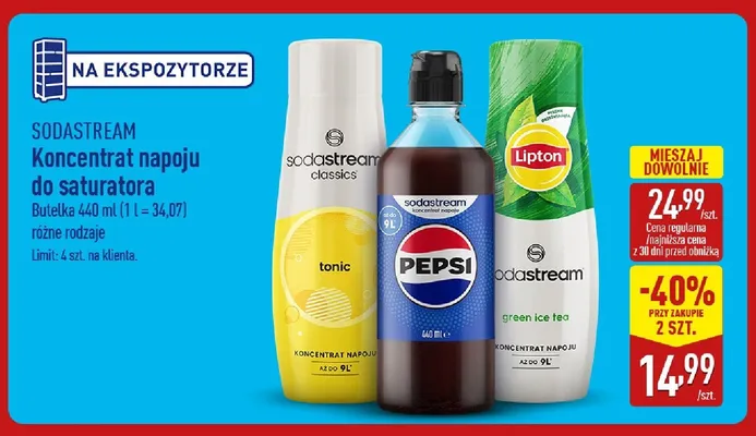 Koncentrat napoju do saturatora Sodastream Pepsi promocja w Aldi