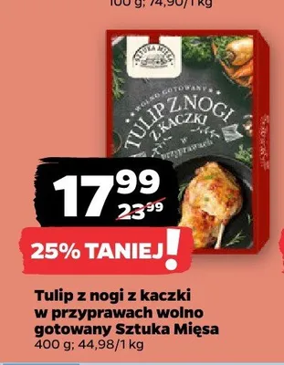 Tulip z nogi z kaczki w przyprawach wolno gotowany Sztuka Mięsa promocja w Netto