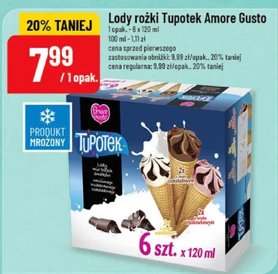 Lody rożki Tupotek Amore Gusto promocja w POLOmarket