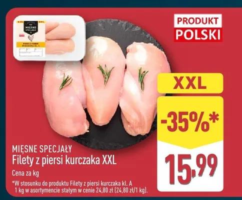 Filety z piersi kurczaka XXL promocja w Aldi
