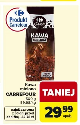 Kawa mielona Carrefour promocja w Carrefour