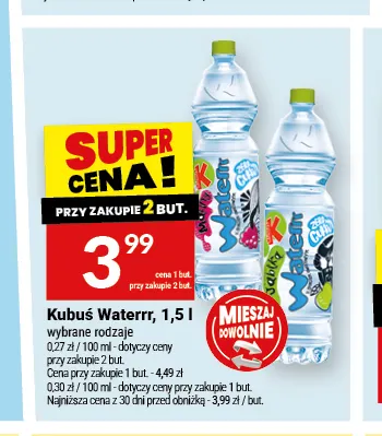 Napój Kubuś Waterrr promocja w Twój Market