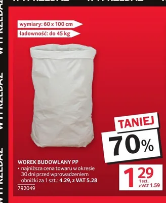 Worek budowlany PP promocja w Selgros
