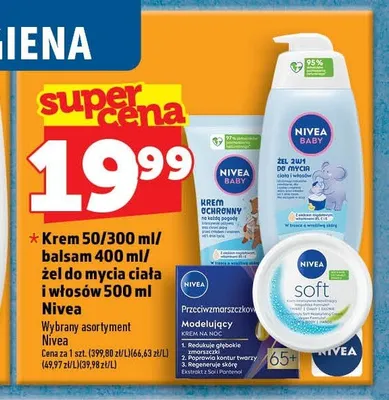 Krem przeciwzmarszczkowy modelujący na noc 65+ Nivea promocja w TOPAZ