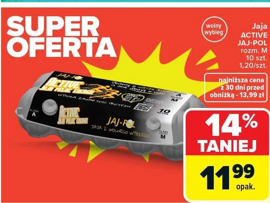 Jaja Active M promocja w Carrefour Market