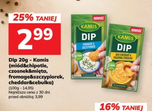 Dip fromage & szczypiorek Kamis promocja w Hitpol