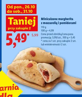 Minicalzone margherita z mozzarellą i pomidorami promocja w Lidl