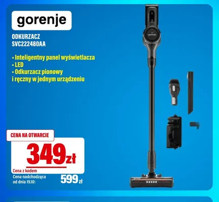 Odkurzacz pionowy SVC222480AA Gorenje promocja w RTV EURO AGD
