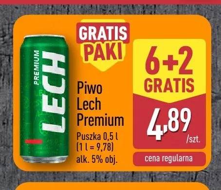 Piwo Lech Premium promocja w Aldi