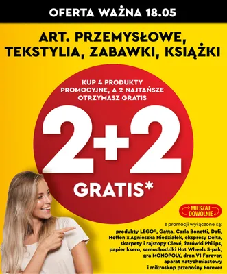 Artykuły przemysłowe, tekstylia, zabawki, książki promocja w Biedronka