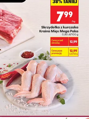 Skrzydełka z kurczaka Kraina Mięs Mega Paka promocja w Biedronka