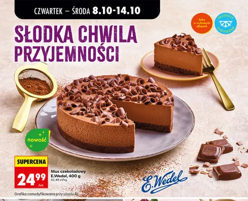 Mus czekoladowy E.Wedel promocja w Biedronka