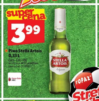 Piwo Stella Artois promocja w TOPAZ