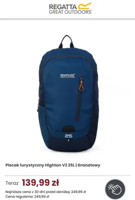 Plecak turystyczny Regatta Great Outdoors Highton V2 25 l granatowy promocja w Regatta