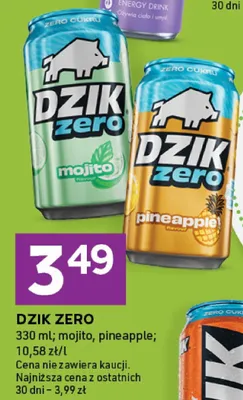 Napój energetyczny Dzik Zero mojito promocja w Stokrotka