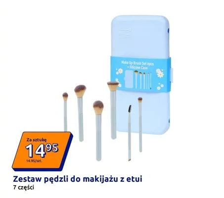 Zestaw pędzli do makijażu z etui promocja w Action