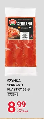 Szynka Serrano plastry Bell promocja w Selgros