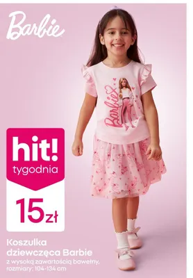 Koszulka dziewczęca z wysoką zawartością bawełny promocja w Pepco